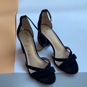 Sam Edelman Elegant Black Ankle Strap Heels